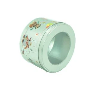 Gall Tin Rownd Gyda Ffenestr